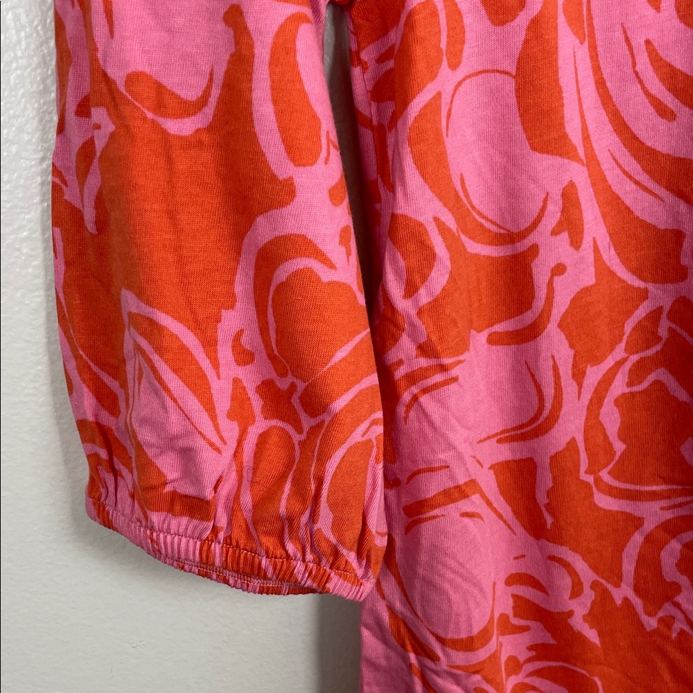 Christopher & Banks Petite Medium Pink and Orange Floral Blouse. NWOT - Picture 3 of 5
